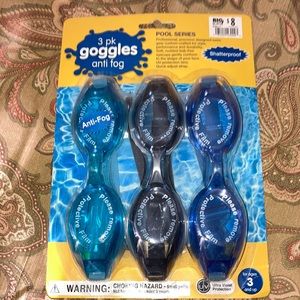 Big Lots  2 packages Swim Goggles 6 pr total NWT